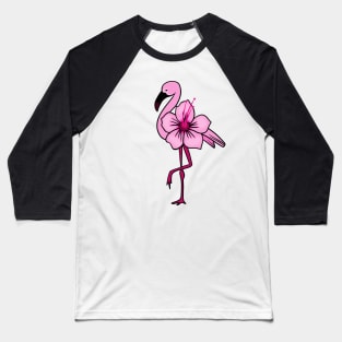 Flamingo Floral, Hawaiian Flower, Love Flamingos Baseball T-Shirt